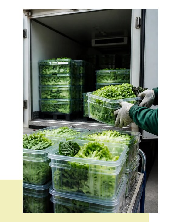 Перевозка листового салата в Стерлитамак с соблюдением условий